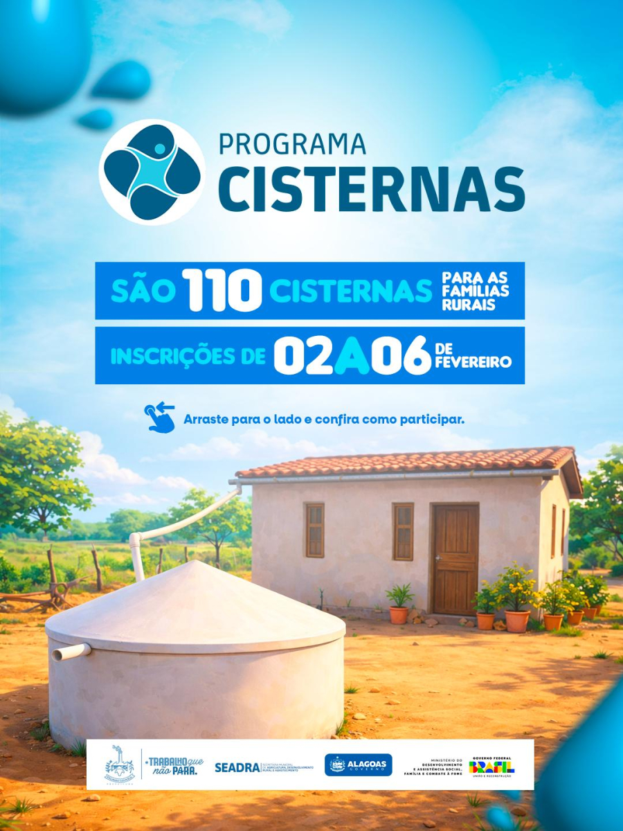 Prefeitura de Delmiro Gouveia anuncia abertura de inscrições para a instalação de mais de 110 cisternas