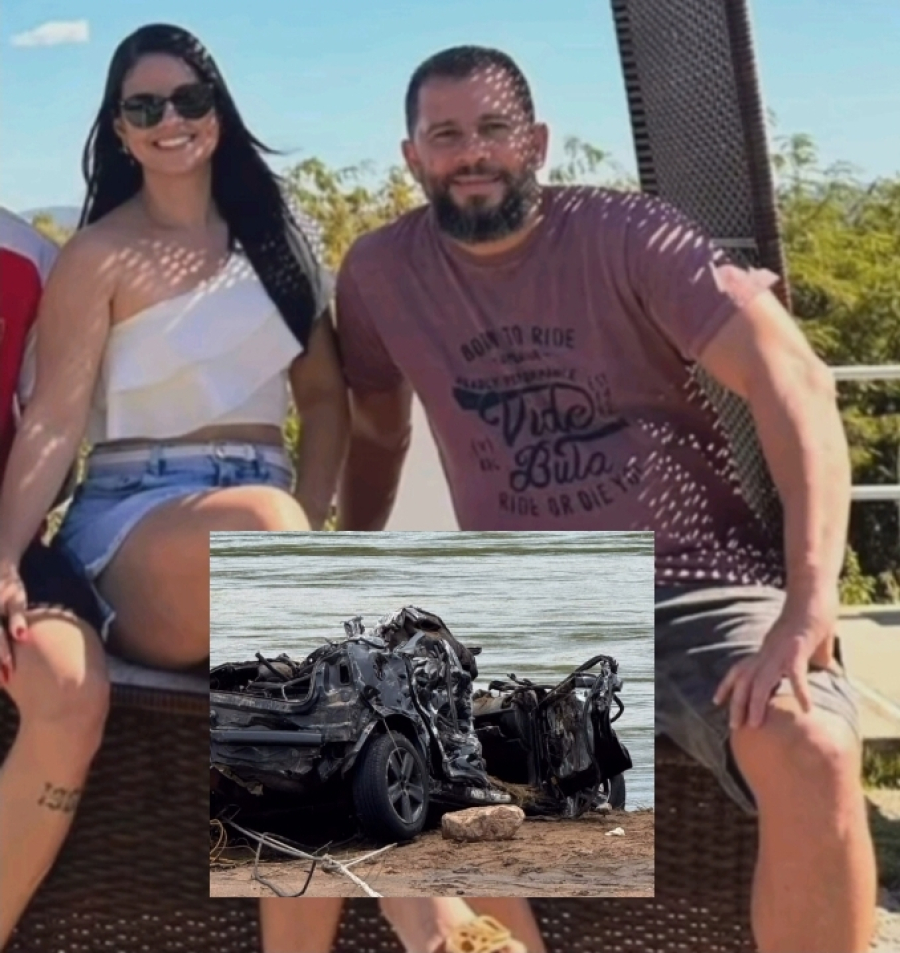 Casal teve carro arrastado após ponte ceder na estrada que faz a conexão de Piranhas e Canindé do São Francisco