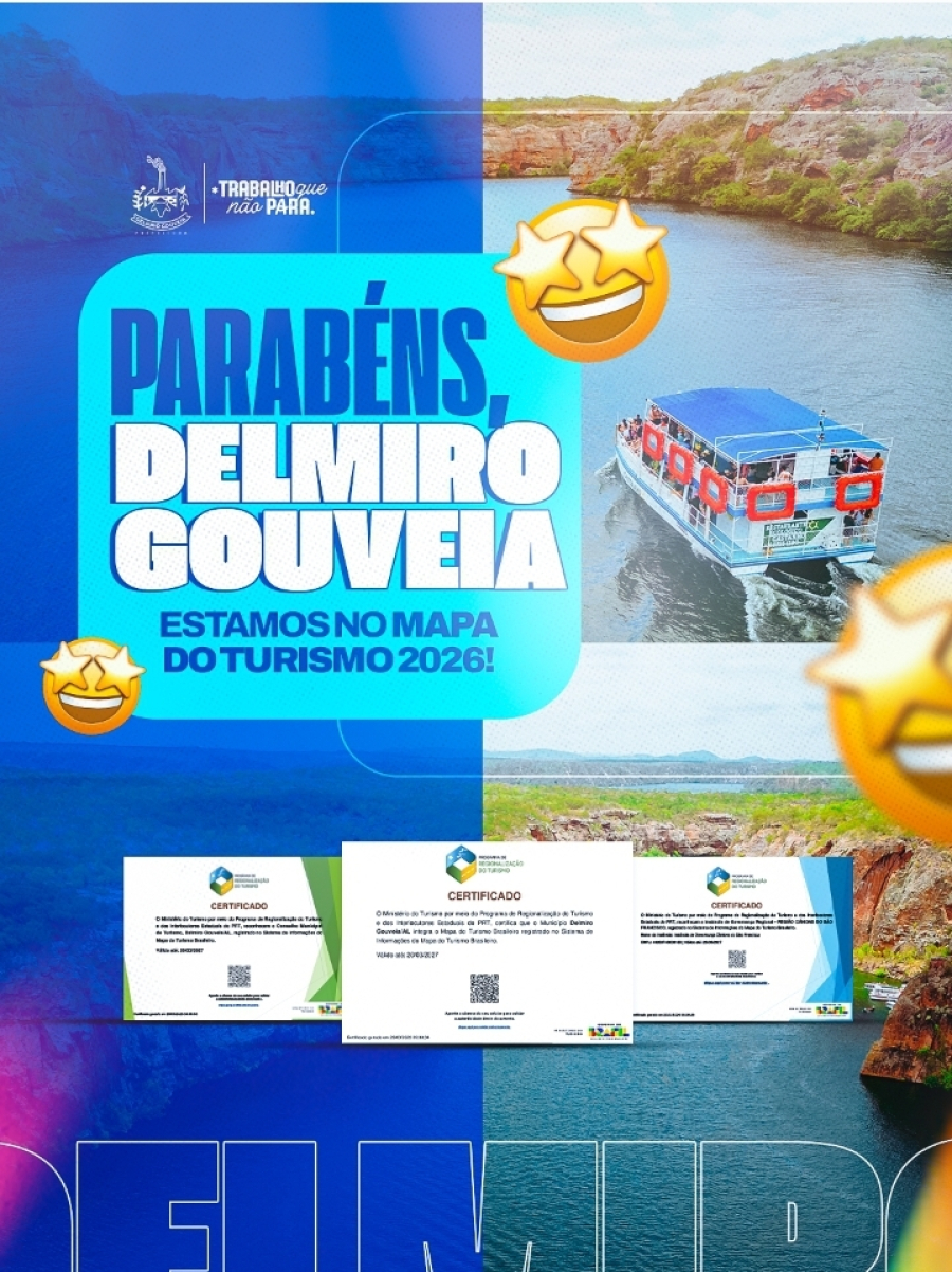 Delmiro Gouveia renova permanência no Mapa do Turismo Brasileiro até 2027