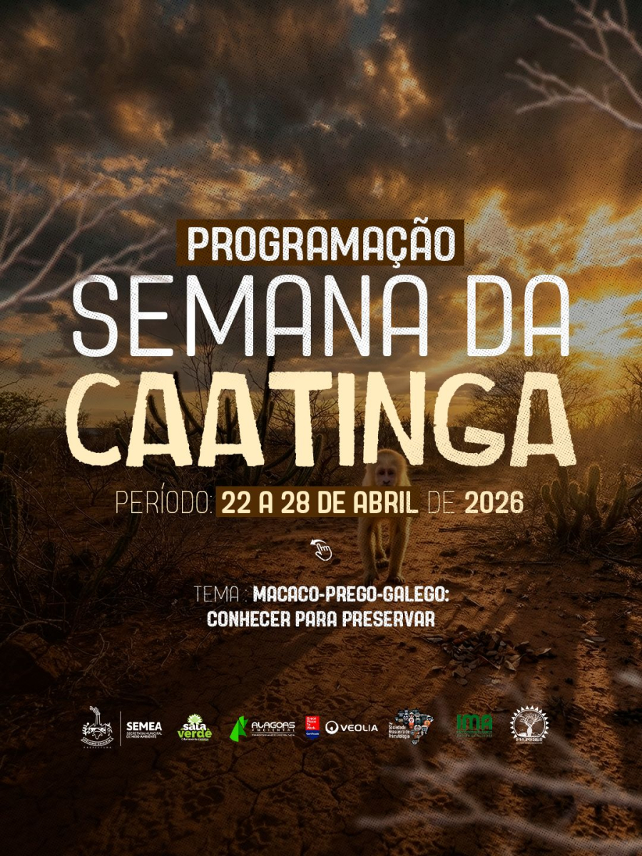 Delmiro Gouveia realizará Semana da Caatinga com foco na preservação do Macaco-Prego-Galego