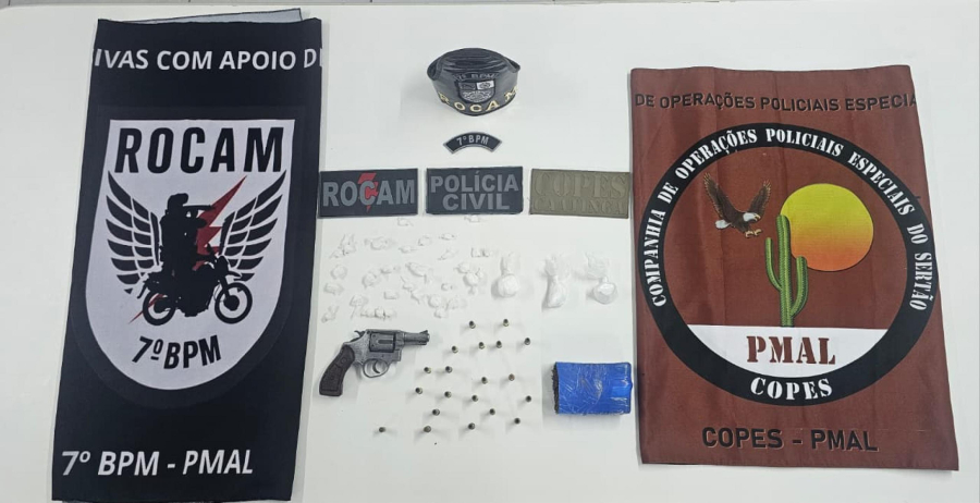 PM-AL apreende armas e drogas durante operações integradas no Sertão