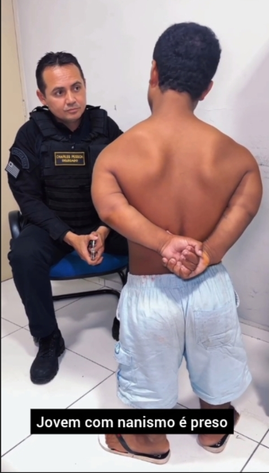 Anão do PCC é preso no Piauí e vídeo da abordagem viraliza nas redes sociais