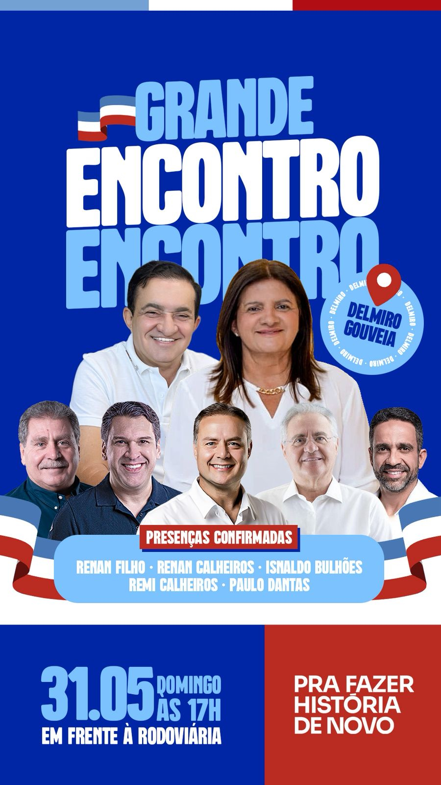 Ao lado de Ziane Costa e Lula Cabeleira, Renan Filho realiza grande encontro político neste domingo em Delmiro Gouveia