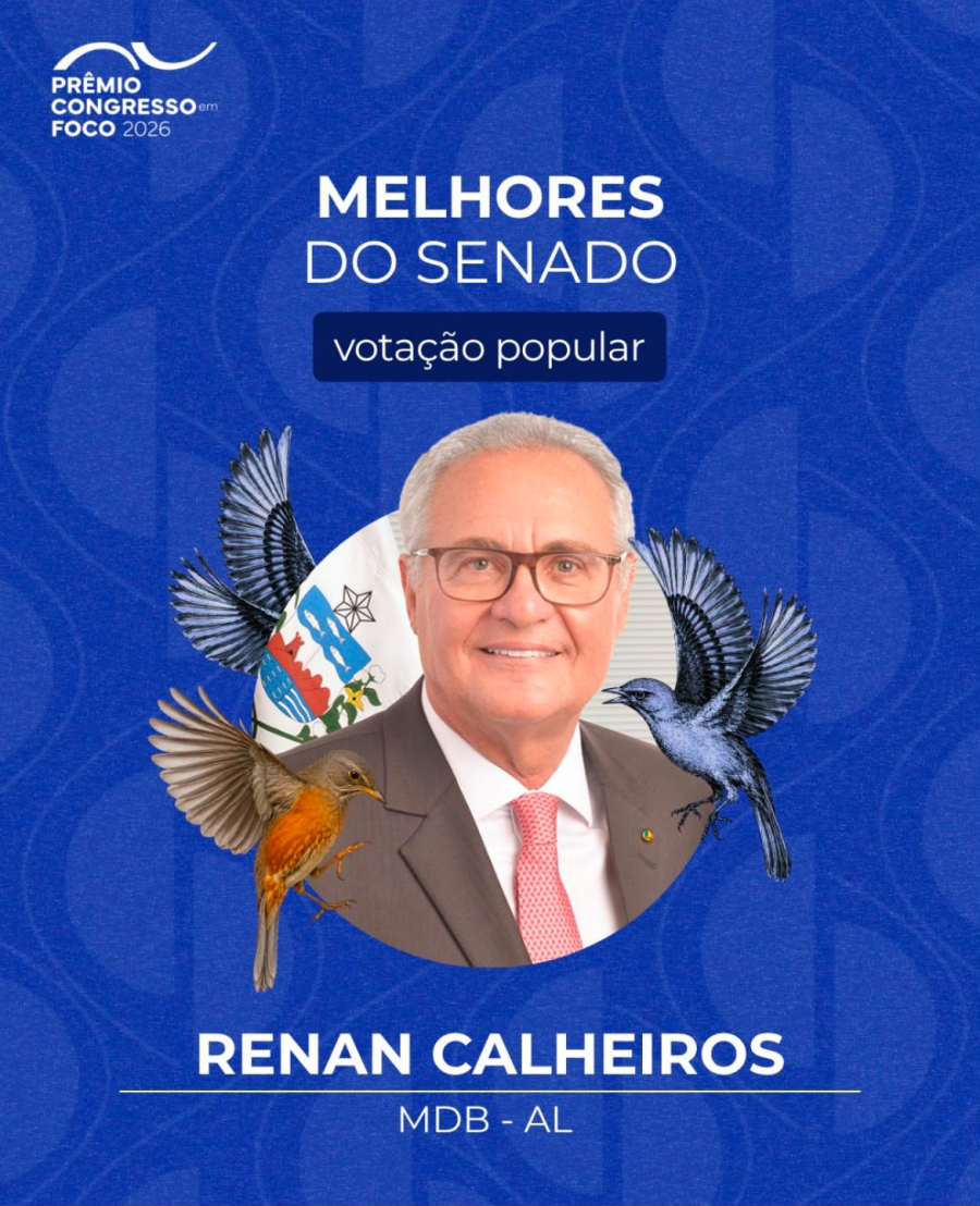 Senador Renan Calheiros é reconhecido pelo Prêmio Congresso em Foco