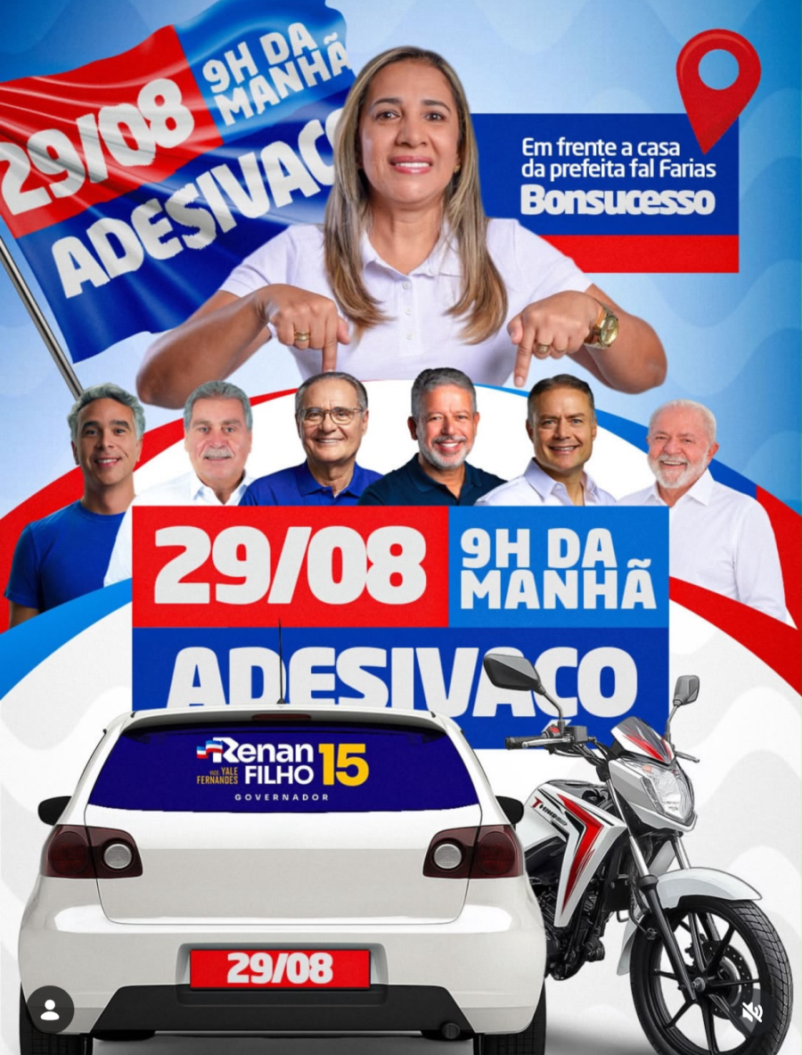 Prefeita Fal Farias promove grande adesivaço nesse sábado em Mata Grande 