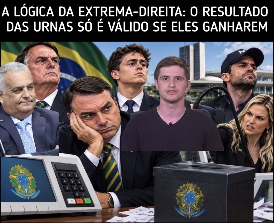 Flávio Bolsonaro descobre que perder também faz parte da democracia mas não aceita a derrota; a urna só é maravilhosa quando ele vence